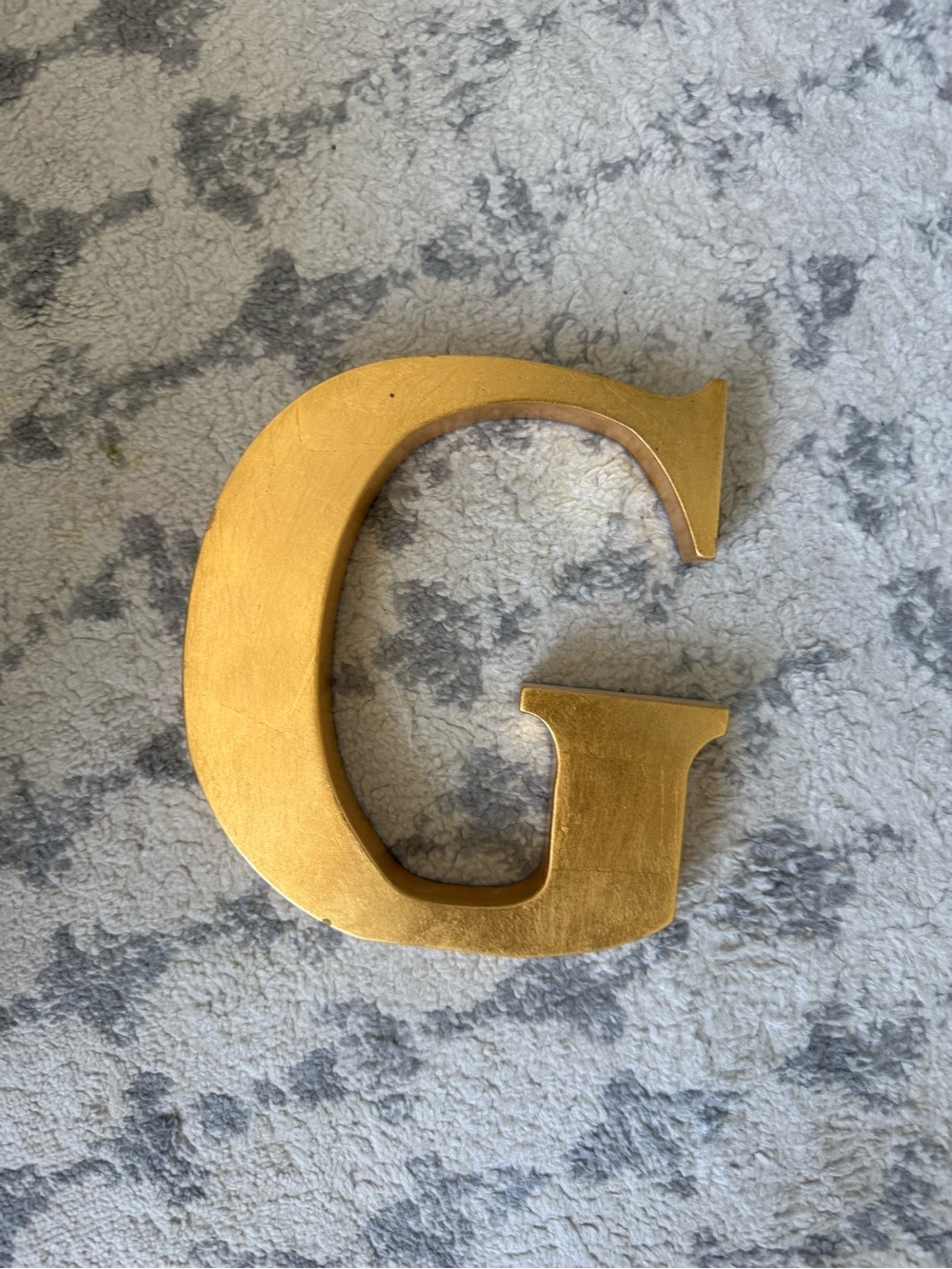 Gold Decorative Letter "G" Wall Accent